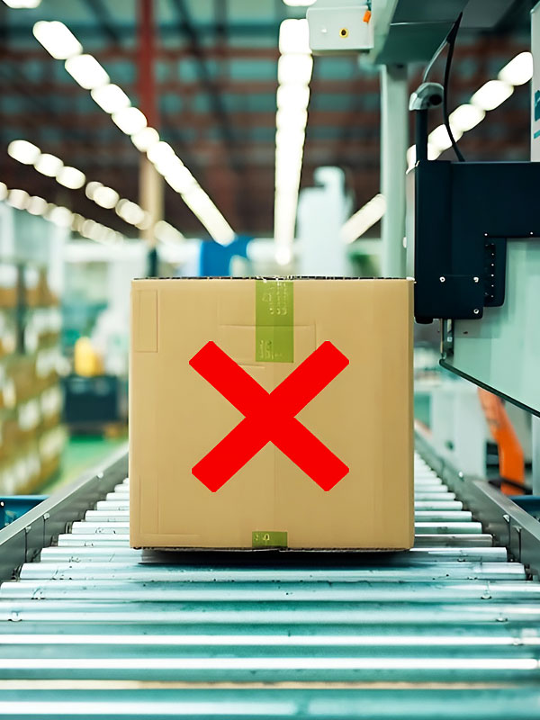 Défaut d'un produit chimique non conforme.