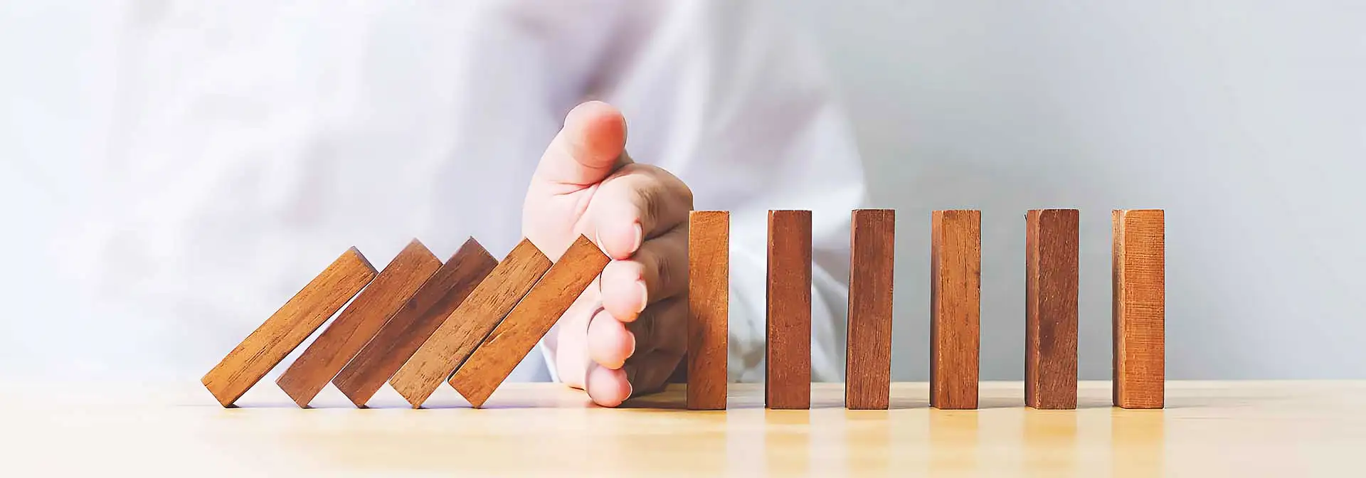 Effet domino stoppé par un plan de prévention.