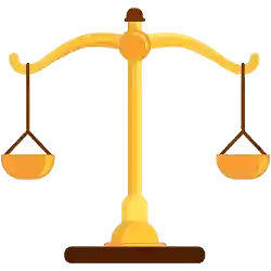 Pictogramme symbolisant la justice et les tribunaux.