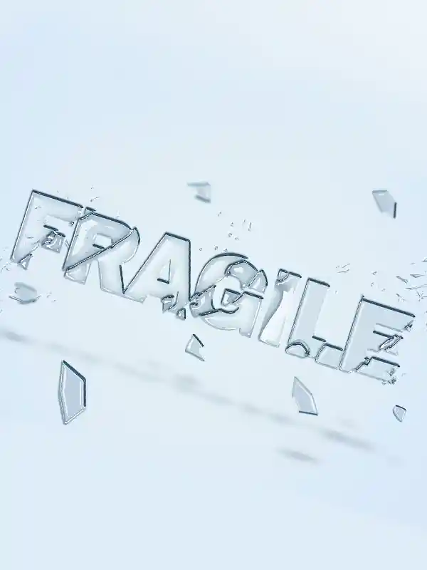 Verre fragile symbolisant le bris de machine.